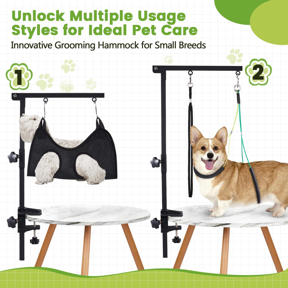 SUNMCCN dog grooming arm adjustable 35-inch height adapts to setups