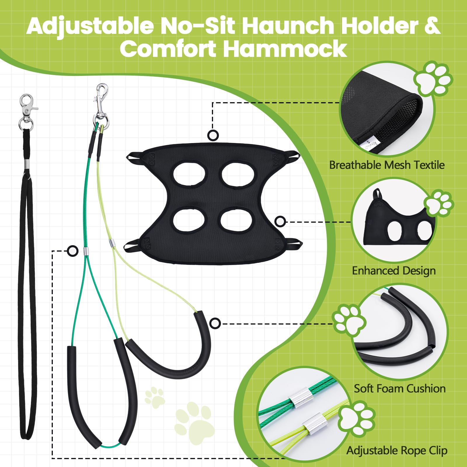 SUNMCCN dog grooming arm heavy-duty iron construction for durability