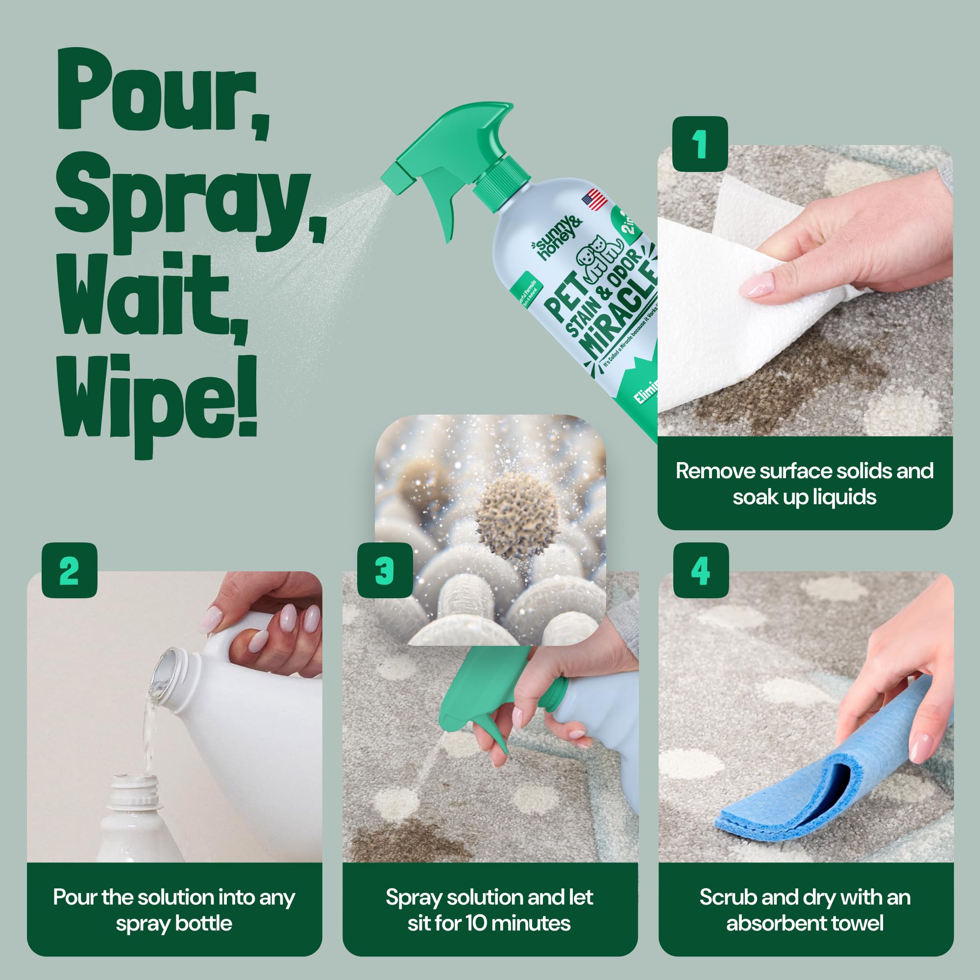 Sunny & Honey enzyme cleaner used as a versatile multi-surface solution