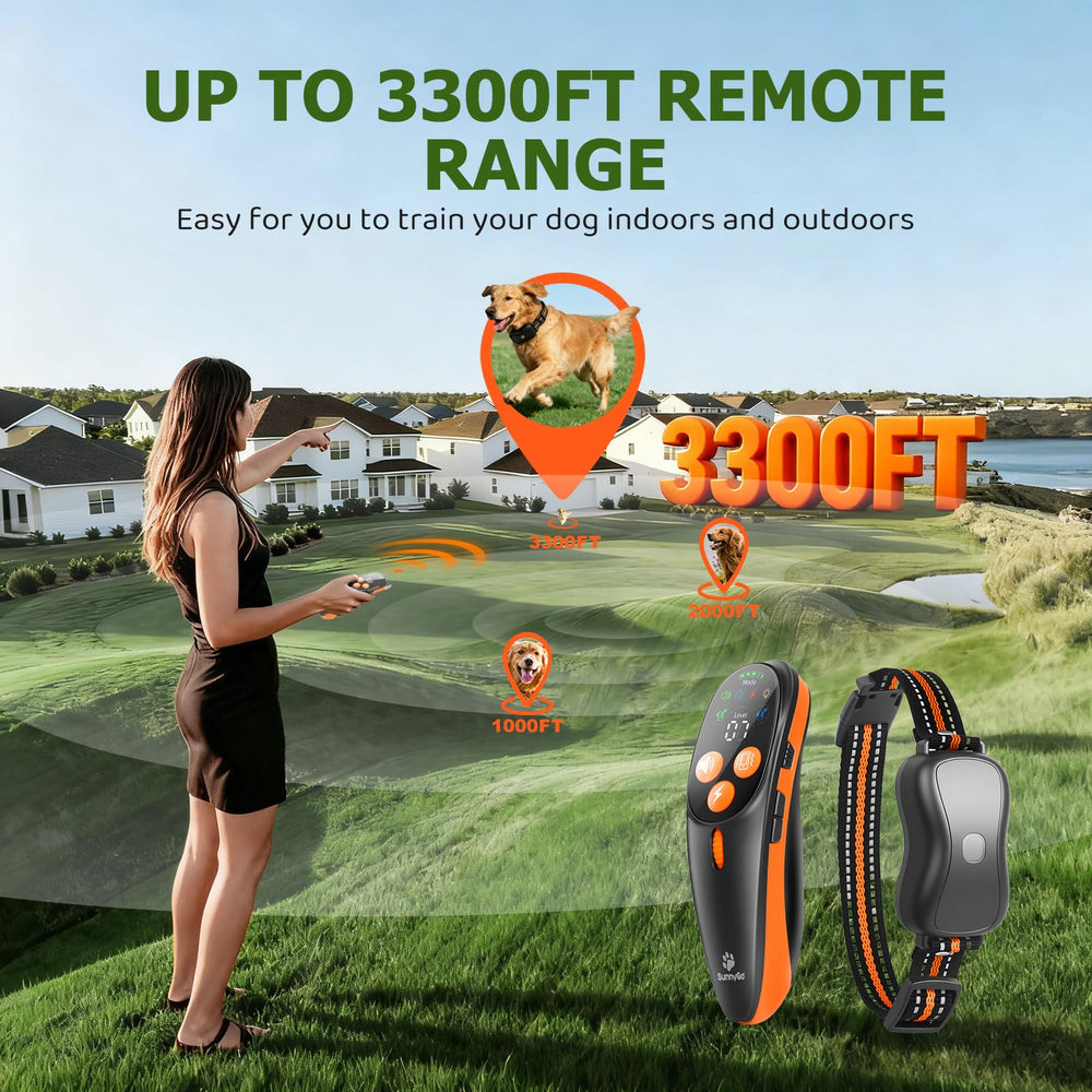 SunnyGo shock-collar LED light modes help locate your dog at night