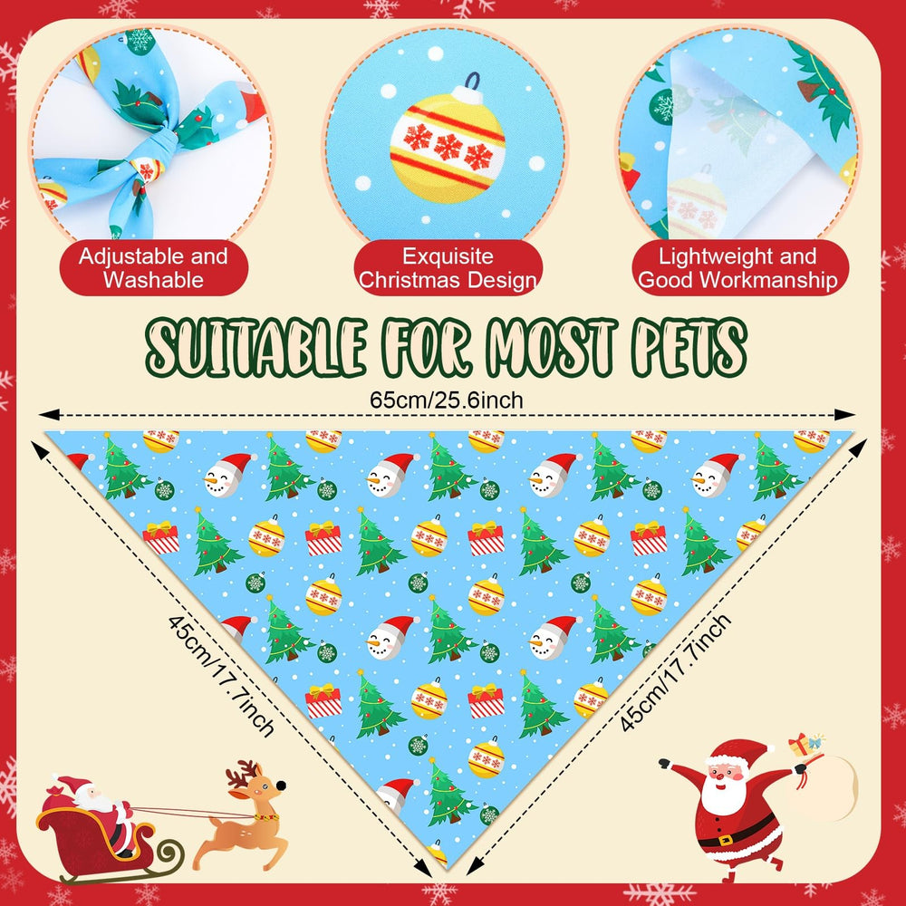 Sunnymove candy cane design dog bandana for cheerful holiday looks