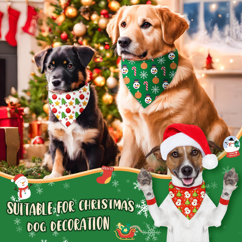 Sunnymove gingerbread and reindeer pattern bandana for festive outfits