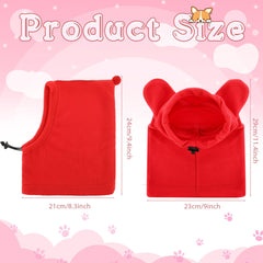 Sunnymove dog-earmuffs-warm-hat-red: cozy fleece warmth for pets.
