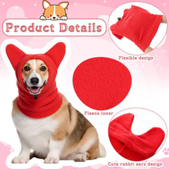 Sunnymove pet-hat-knit-red-hoodie: stylish chilly-day protection.