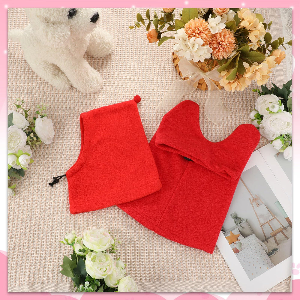 Sunnymove-pet-outdoor-winter-hat-red: festive look for holidays.