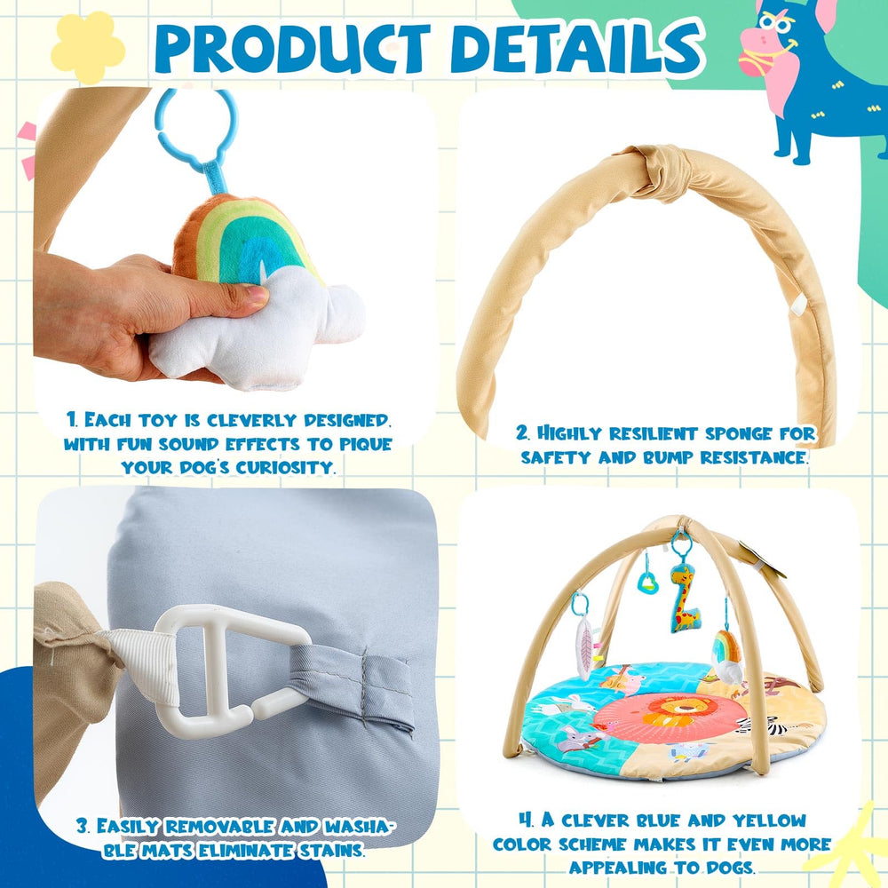 Sunnymove Puppy Play Gym climbing-arch for safe indoor exploration.