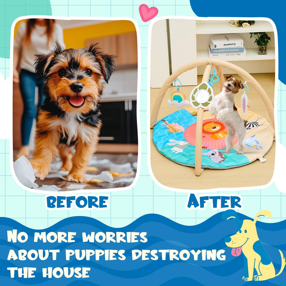 Sunnymove Puppy Play Gym flat mat for floor fun and sniffing.
