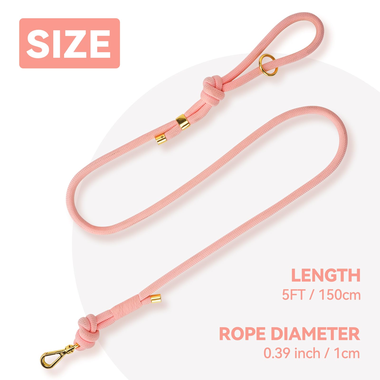 Sunraymascota leash non-slip handle closeup highlighting comfortable grip