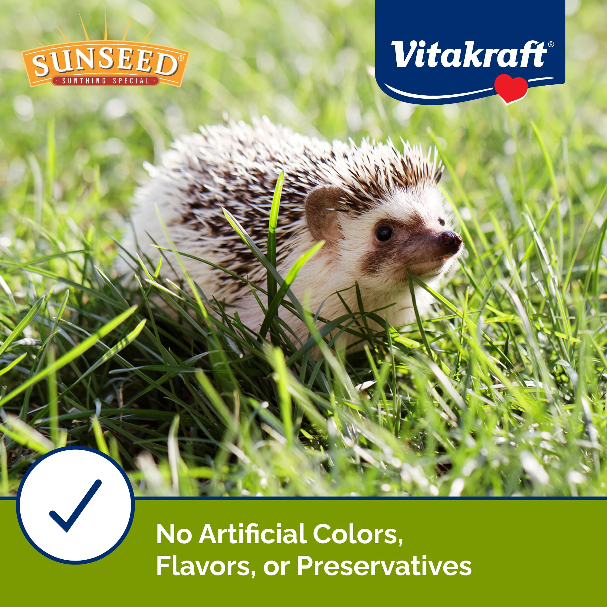 Sunseed Vita Prima Hedgehog Food includes probiotics for healthy digestion.