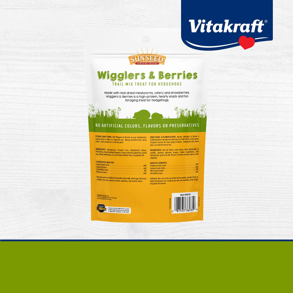 Sunseed Wigglers & Berries recipe shows no artificial colors or preservatives.
