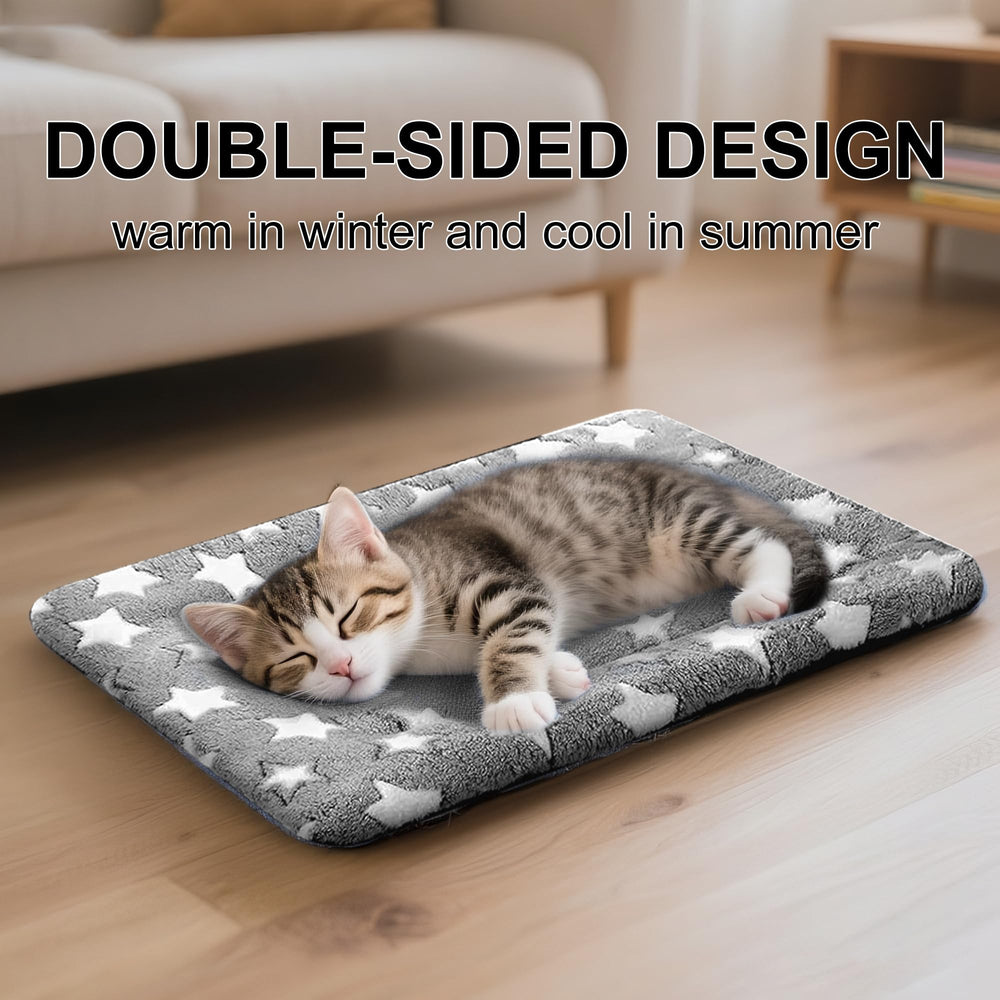 SUNSHE dog bed mat easy-care-machine-wash-gray keeps spaces fresh.