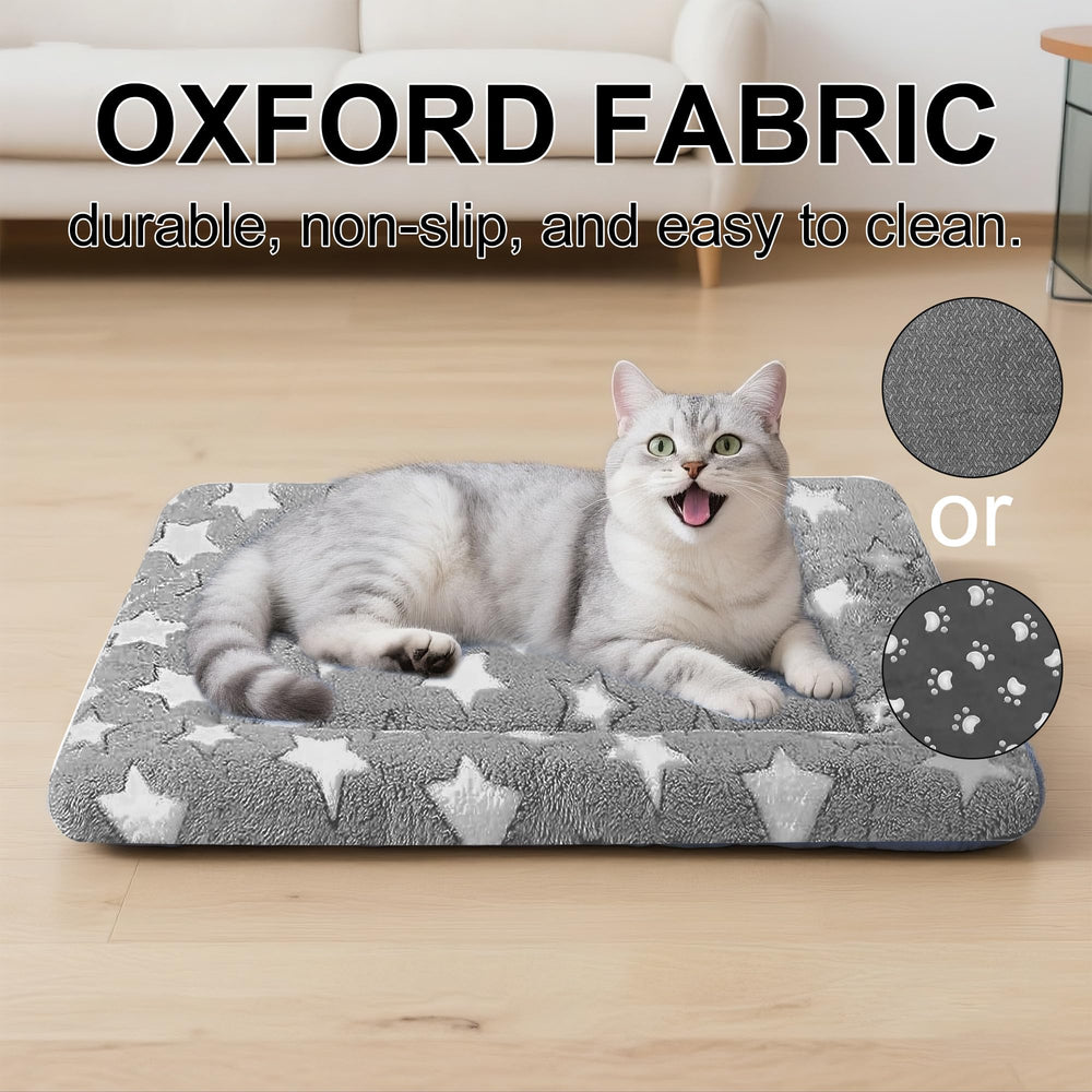 SUNSHE dog bed mat portable-travel-friendly-gray ready for parks and road trips.