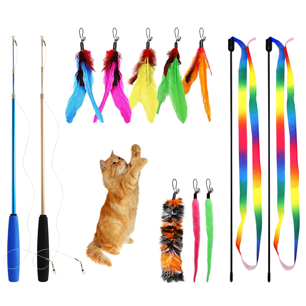 SUNSHINETOP 12pcs interactive kitten toys kit for active play and bonding with your cat