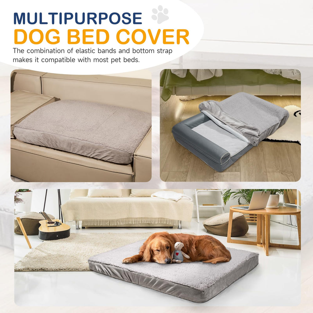 Sunsleek dog bed cover on sofa setup provides a plush relaxing space