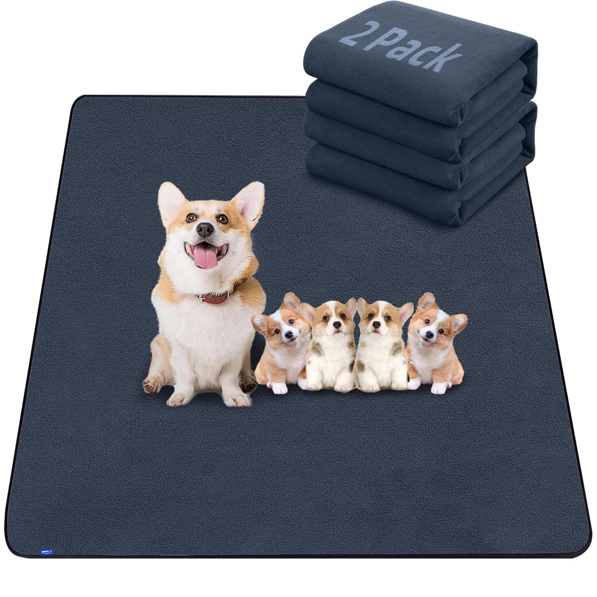 Sunsleek reusable puppy pads absorbency pad keeps play area dry.