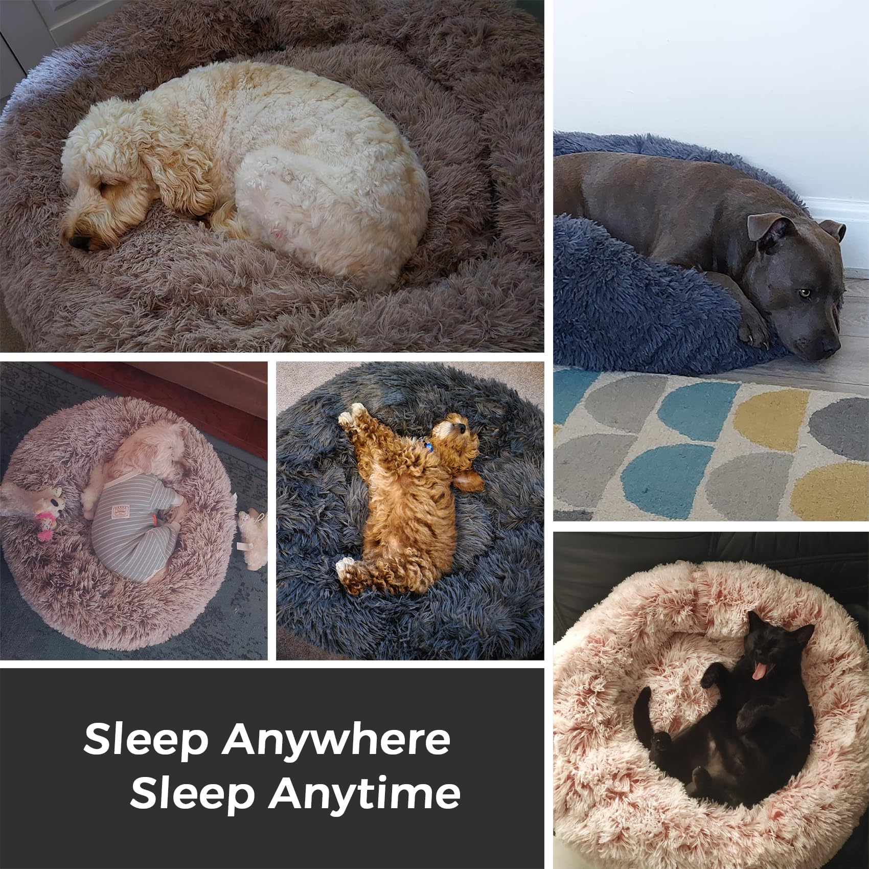 SunStyle Home cat-bed-round-donut demonstrates versatile comfort for cats and small pets.
