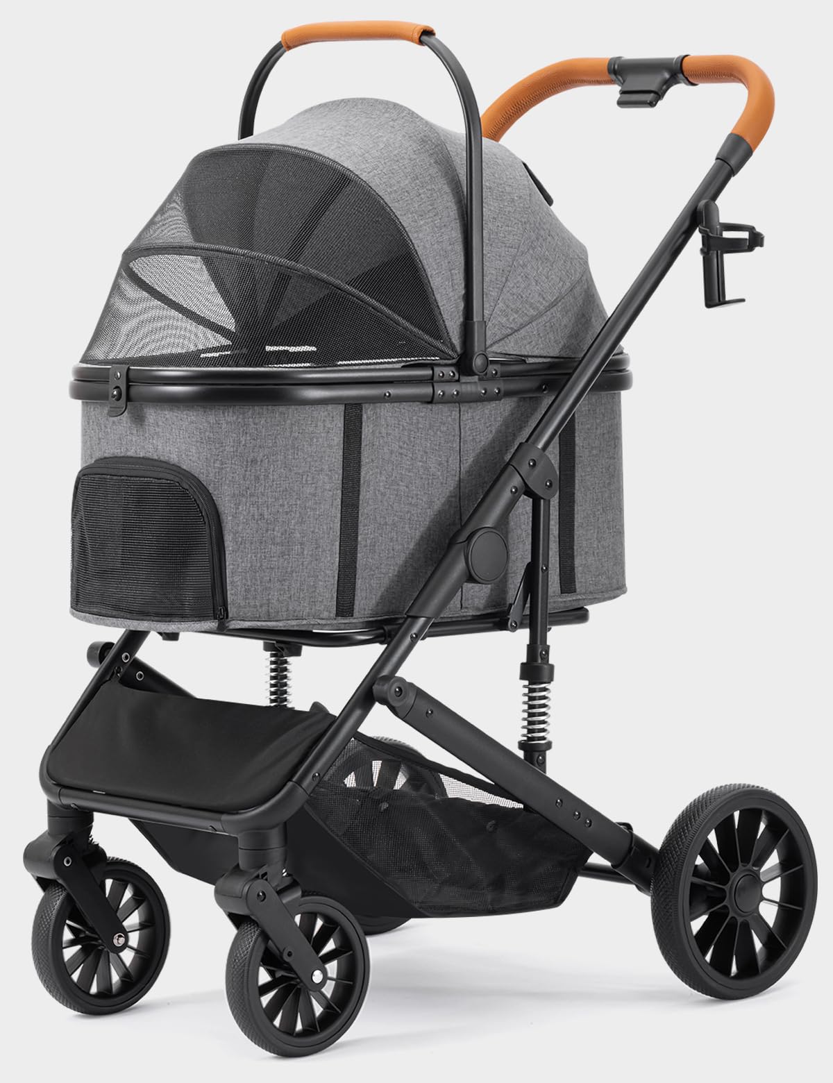 SUNTHX dog stroller carrycot offers roomy space for small to medium pets during walks.