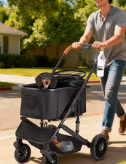 SUNTHX dog-stroller-front-wheels highlights agile steering for all-terrain outings.