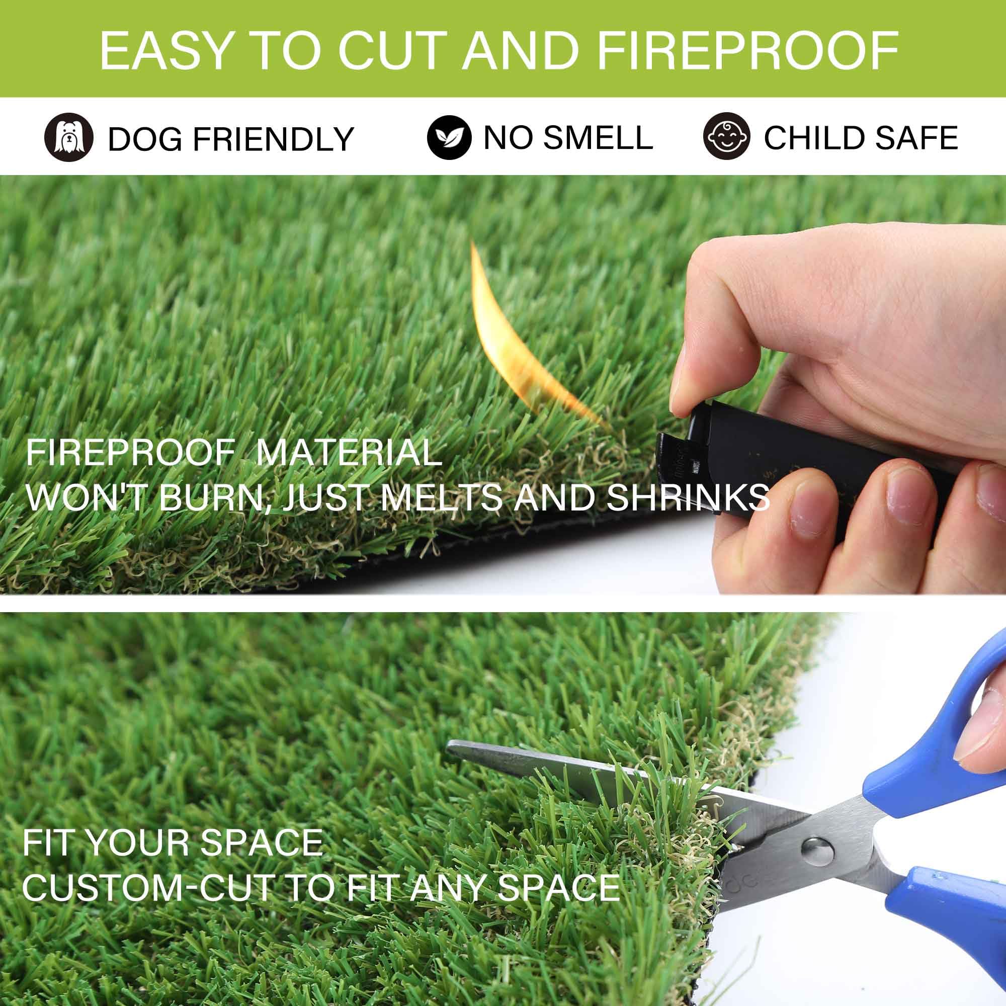 Sunturf crate-kennel-compatible-turf shows easy replacement and modular setup.