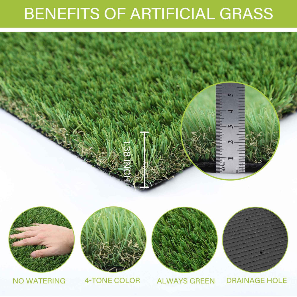 Sunturf high-drainage backing image emphasizes quick liquid flow and mess-free potty time.