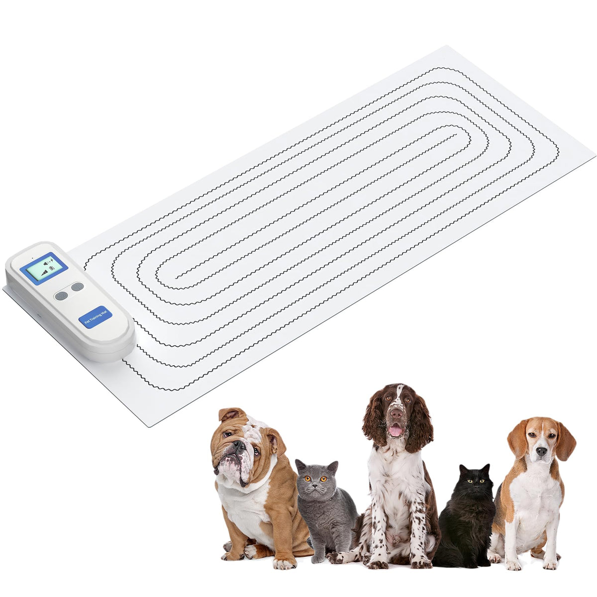 SUNWAYES scat mat indoors deters pet scratching on the couch with safe training.