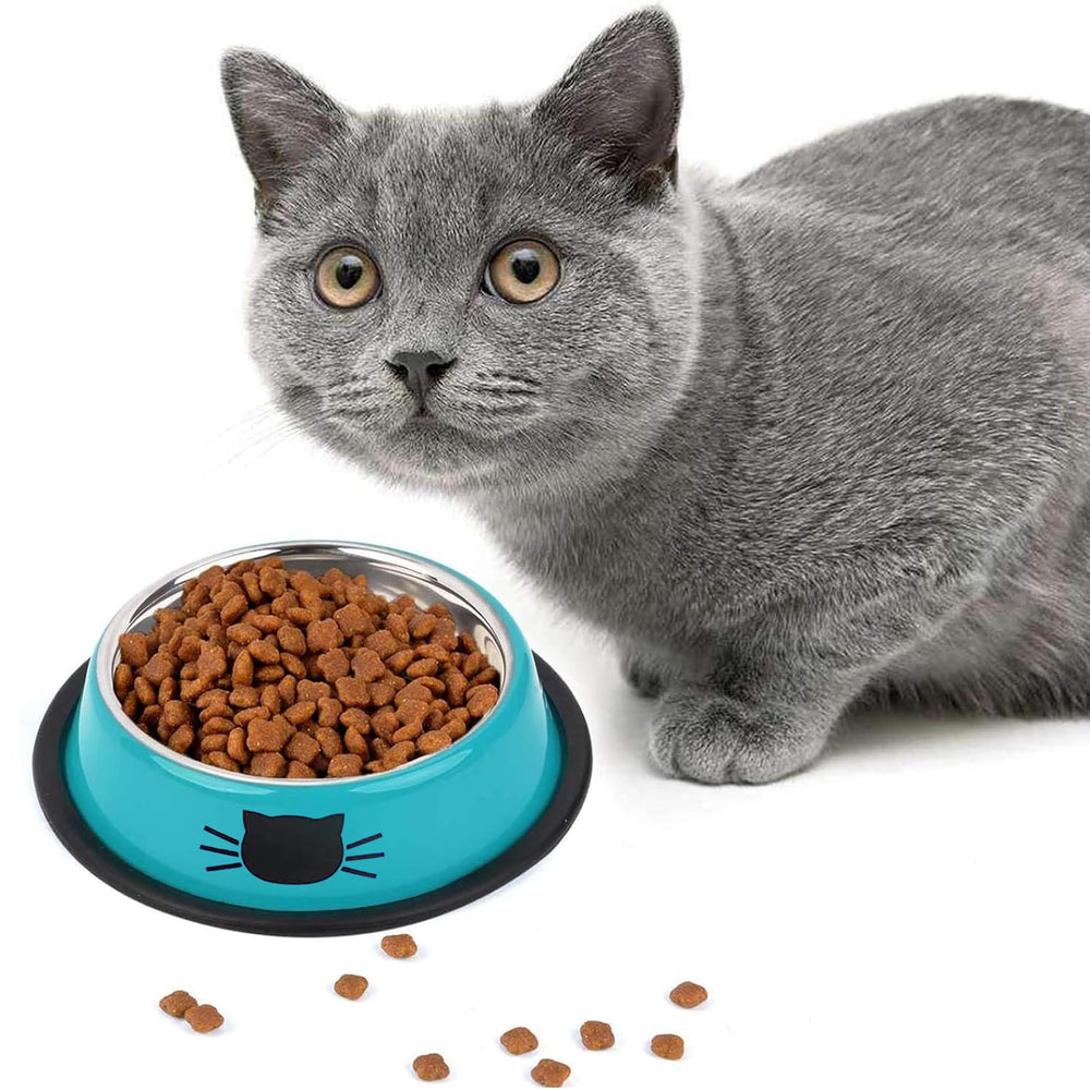 SUOXU cat bowls with anti-slip base keeping bowls steady during meals