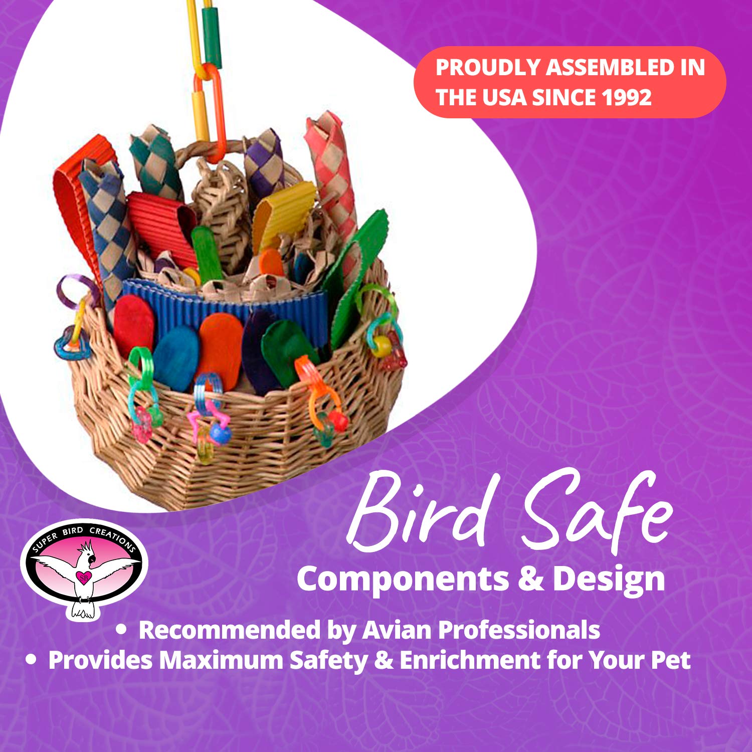 Super Bird Creations SB669 colorful popsicle sticks spark visual interest and play.