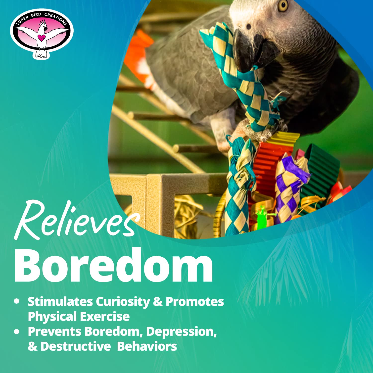 Super Bird Creations SB669 safe-pet-use-usa toy made in USA with bird-safe components.