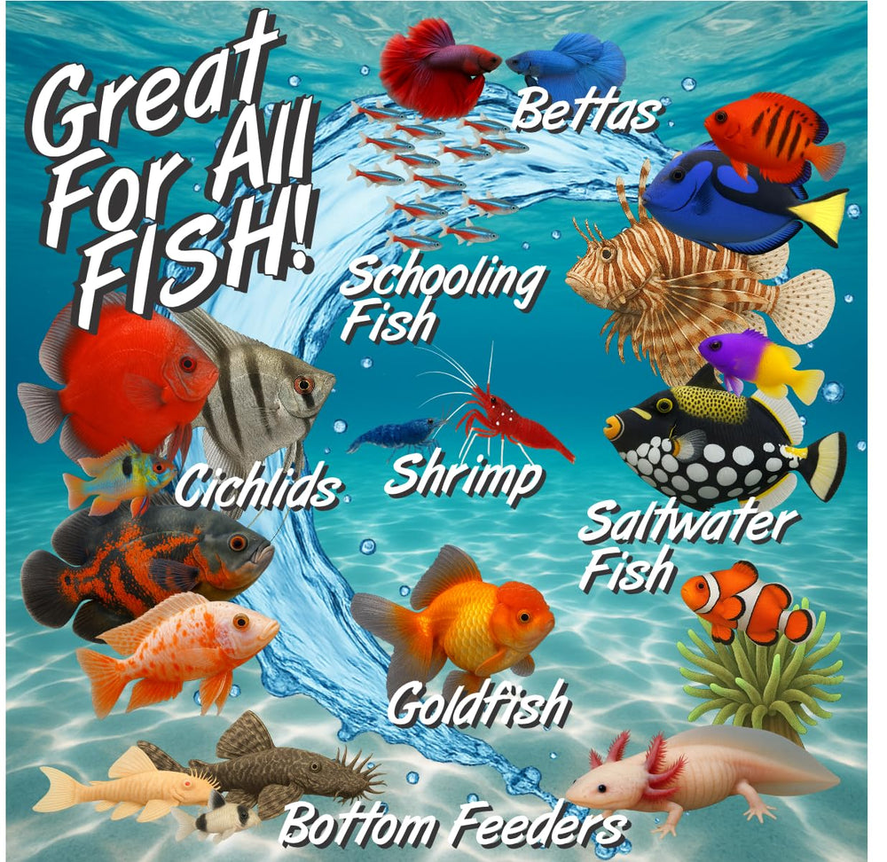 Nutrition details of Super Cichlids freeze-dried blackworms emphasize vitamins and minerals.