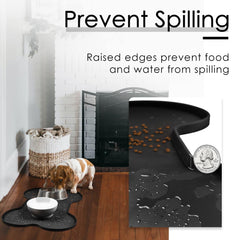 Super Design dog food mat waterproof silicone demonstrates durable, easy-to-clean material.