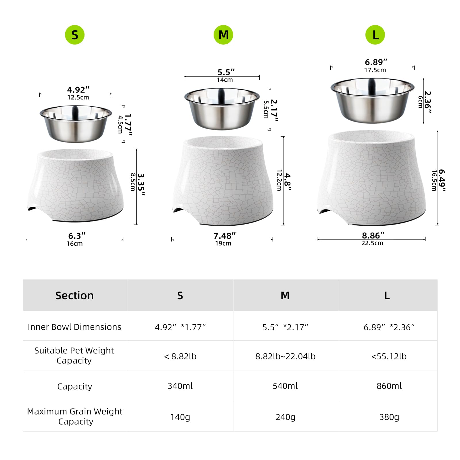Super Design bowl with three-point-six-cup capacity suits small and medium dogs