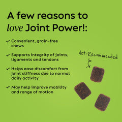 Super Snouts Joint Power soft chews close-up shows tasty texture for daily comfort.