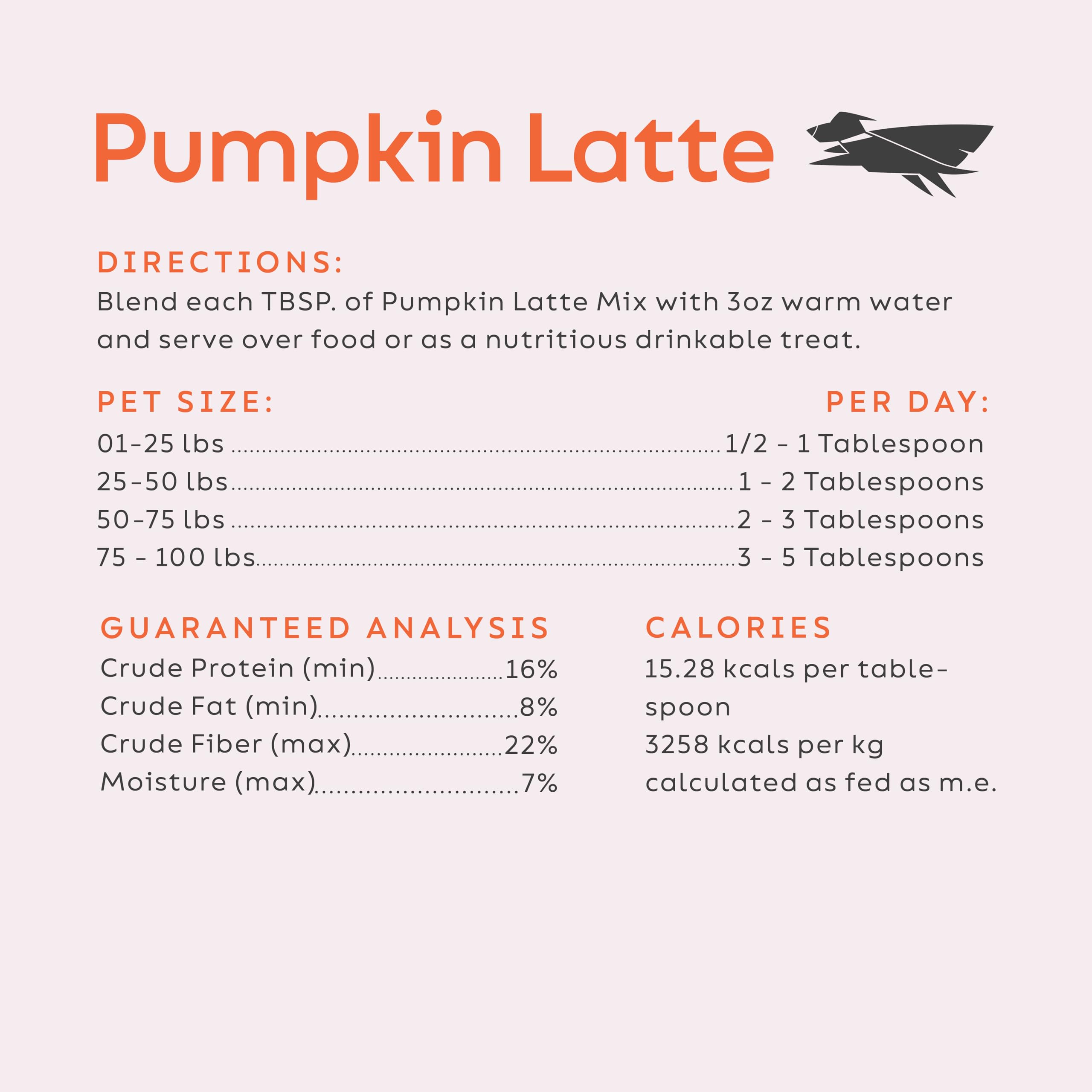 Super Snouts Pumpkin Latte USA-made packaging signals domestic production.