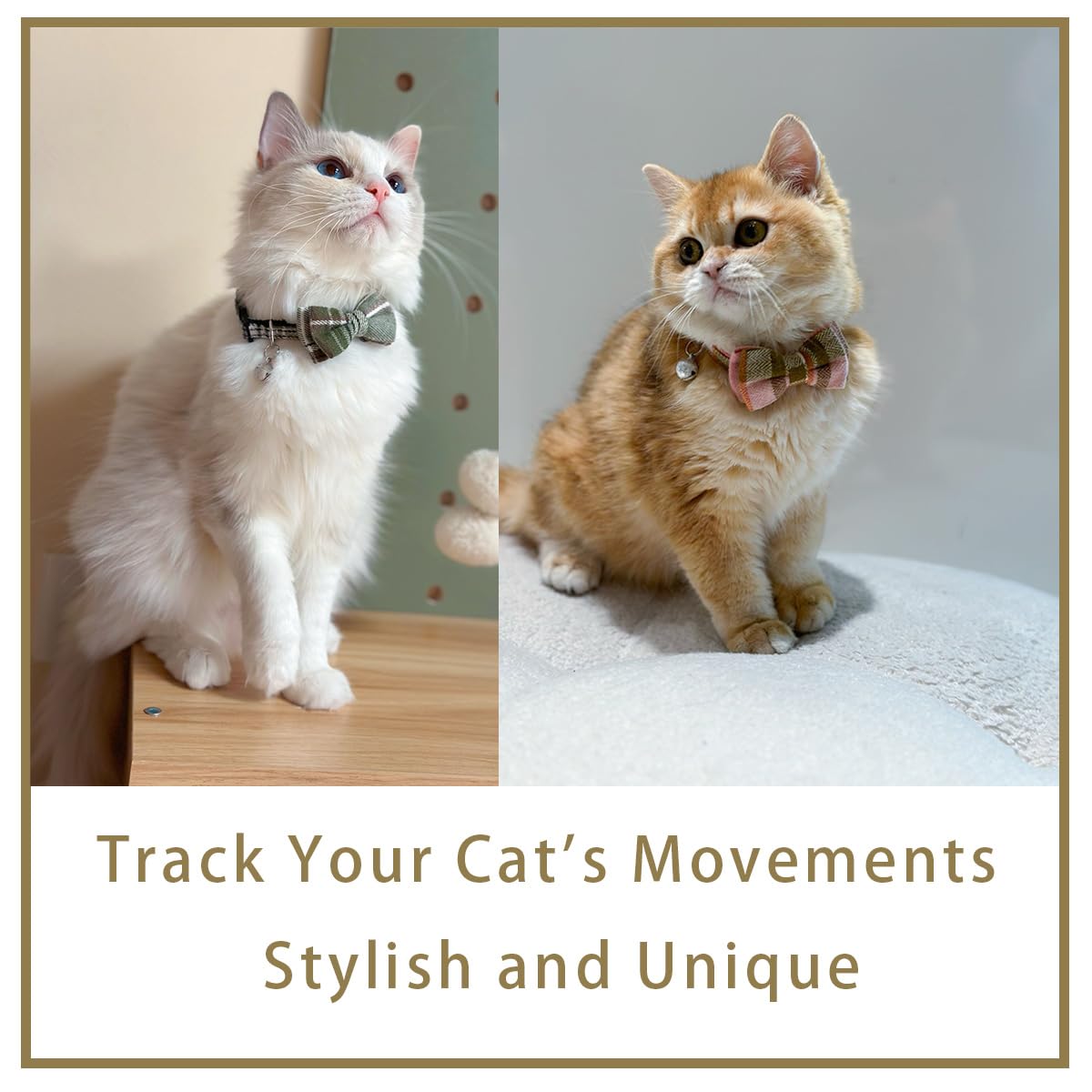 SuperBuddy adjustable plaid collar fits most cats securely and comfortably.