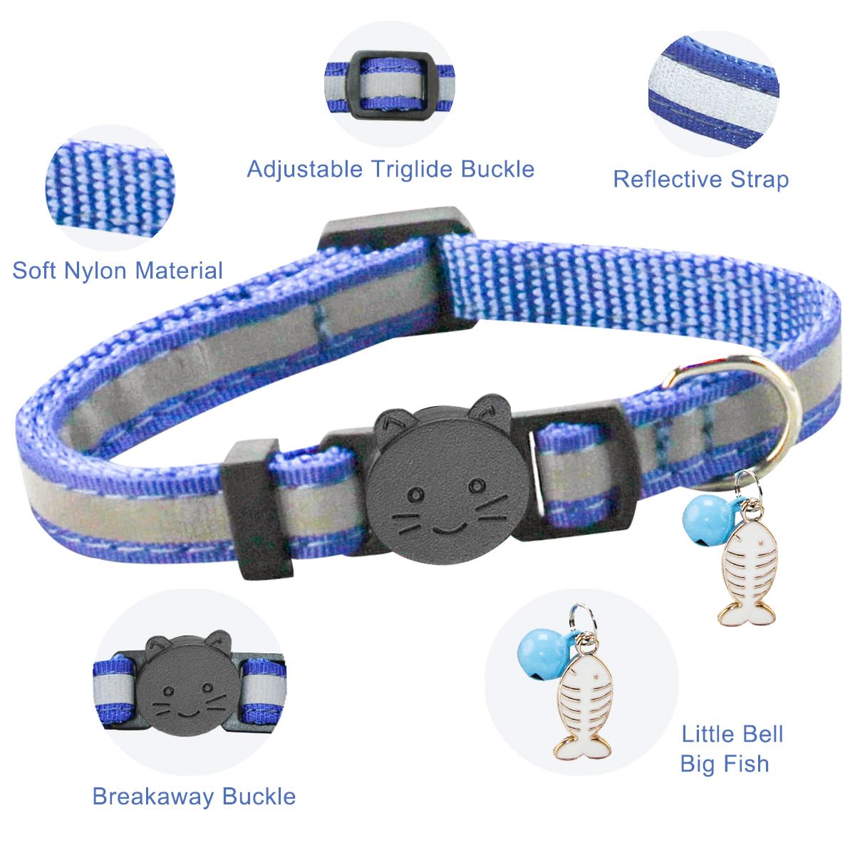 Bell on SuperBuddy collar provides audible locating sound for easy pet tracking.