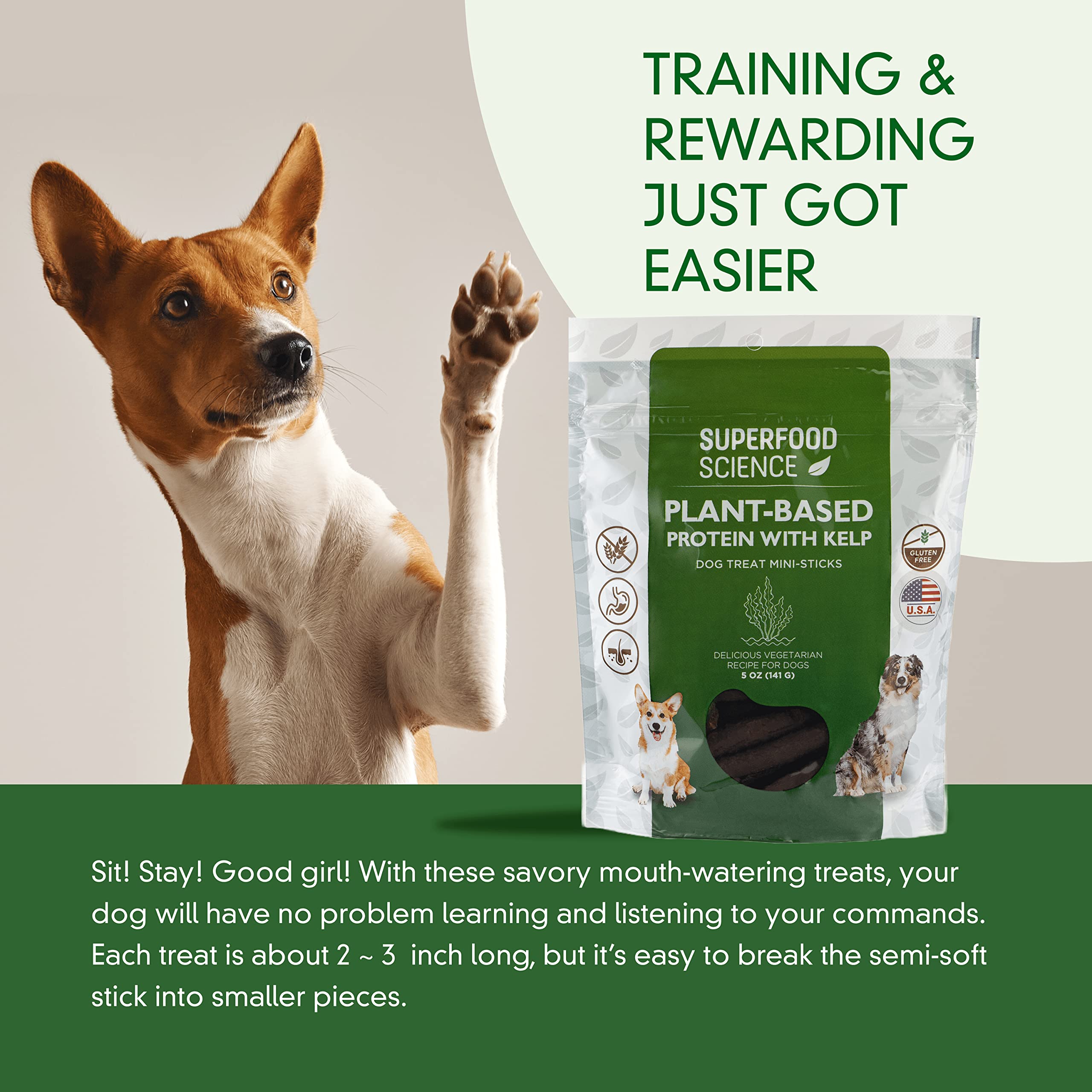 Superfood Science made-in-usa dog treats crafted with care and safety standards.