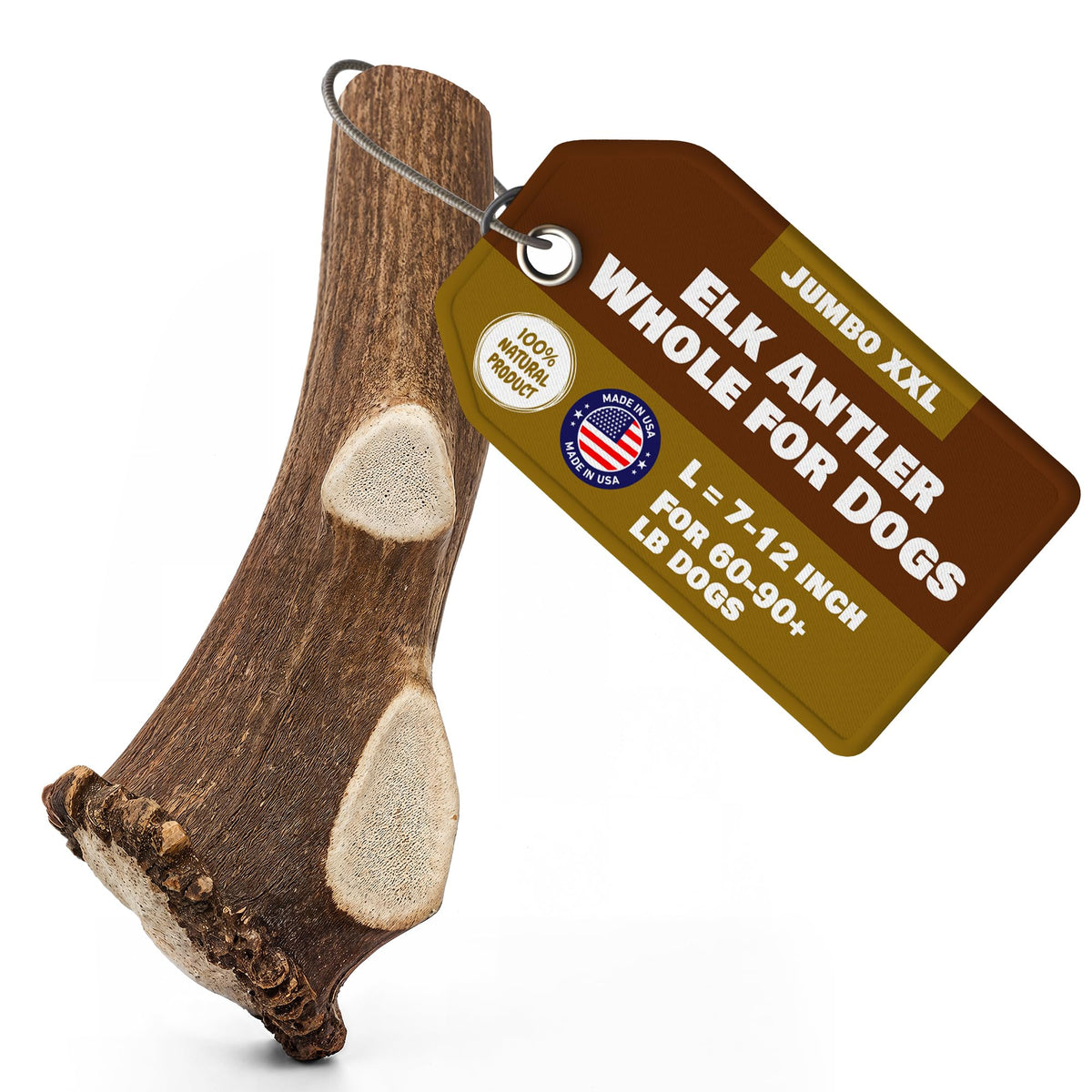 Superior Antler Dog Chews jumbo elk antler 7-12 inches for large dogs long-lasting chew