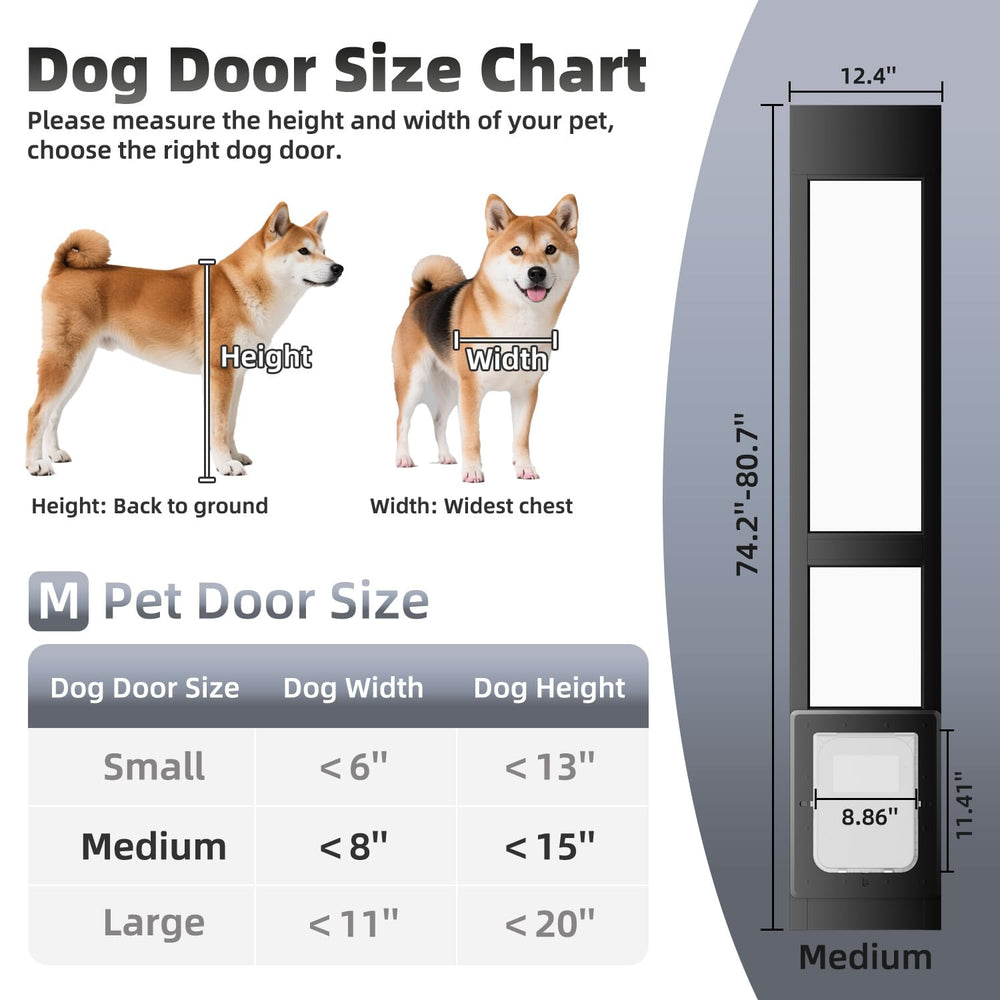 Superpotential dog door in-use on a patio or balcony for easy access.