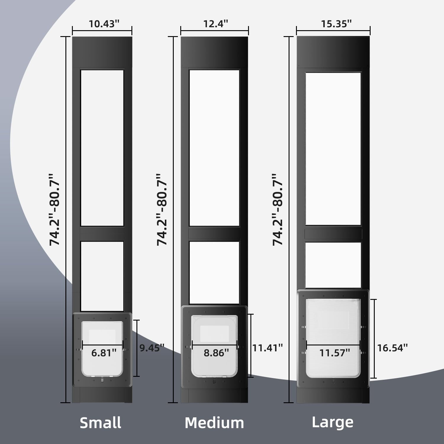 Superpotential dog door medium size opening balances space and pets.