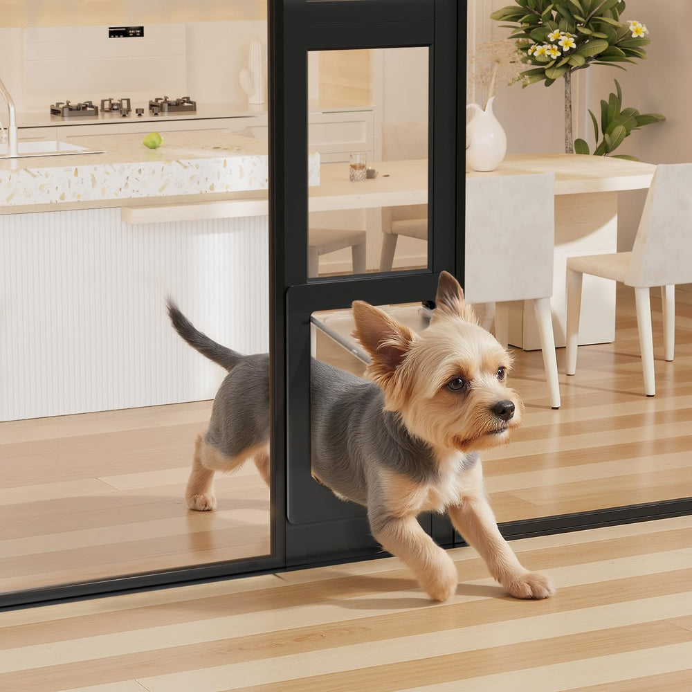 Superpotential dog door small size opening and frame for compact spaces.