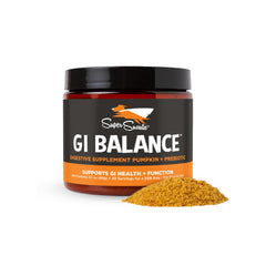 Super Snouts GI Balance bottle with pumpkin powder supports gut health and daily digestion.