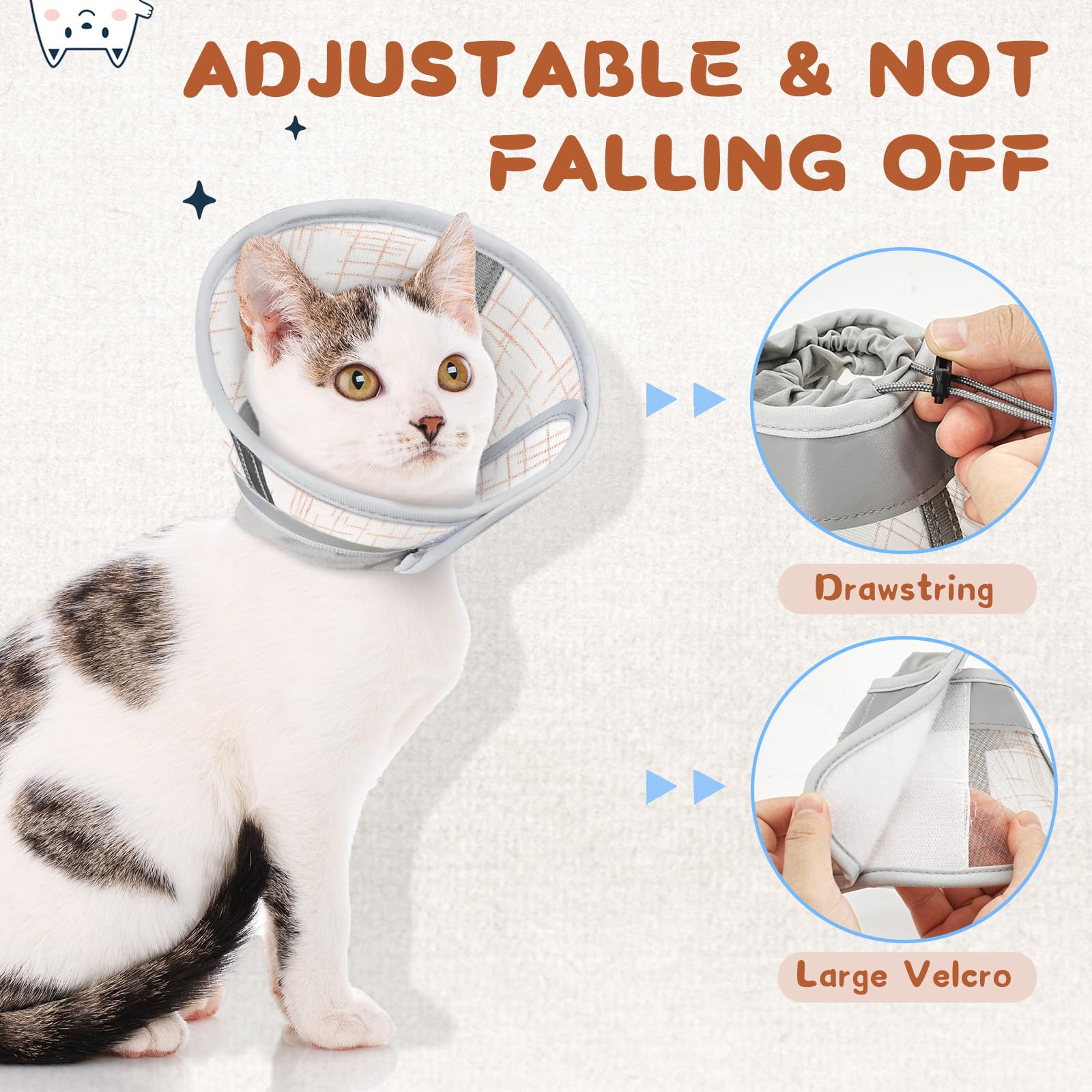 Supet Cat Cone Collar Soft easy-clean-fabric promises simple care and everyday comfort.