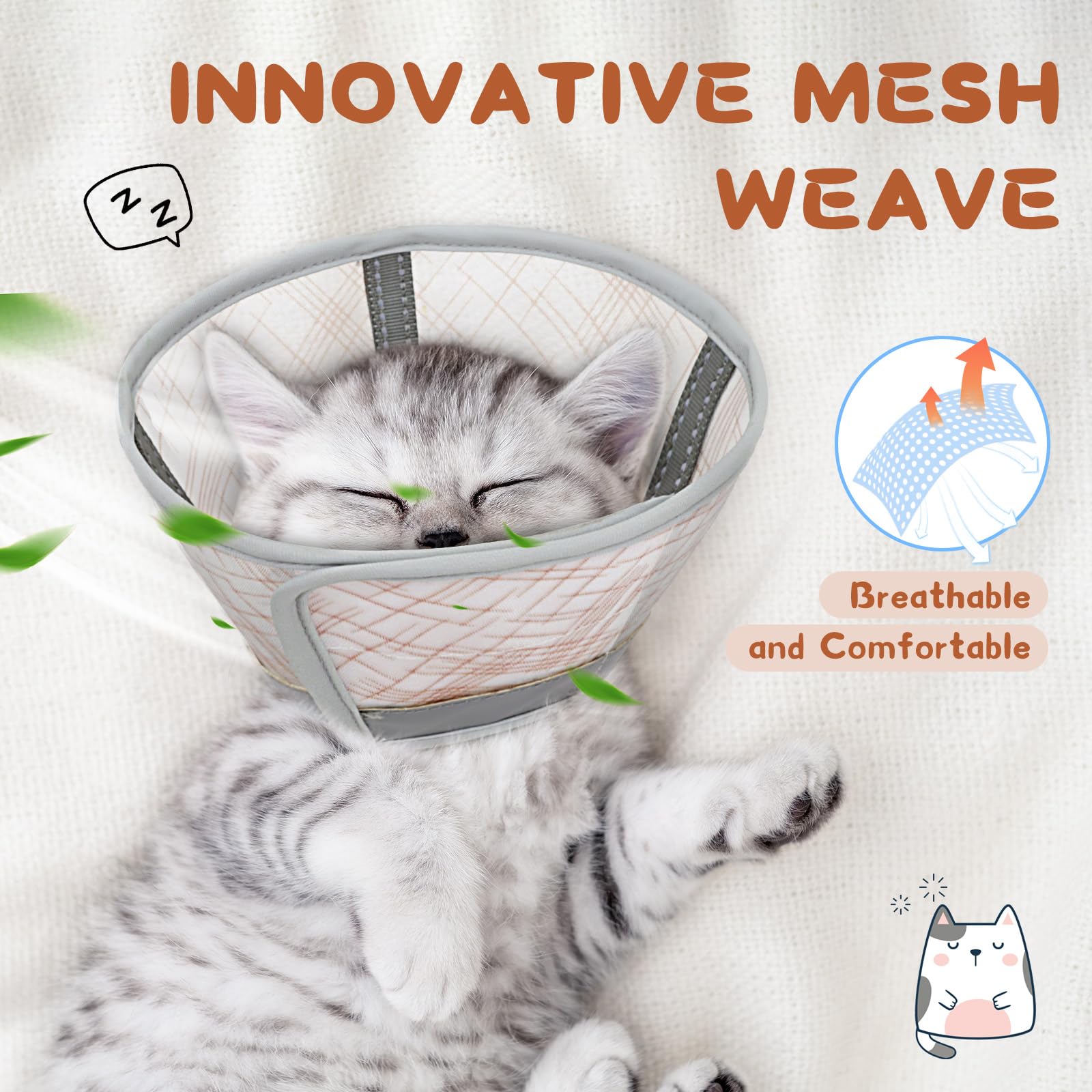 Supet Cat Cone Collar Soft multi-size-variation suits different cat sizes and needs.