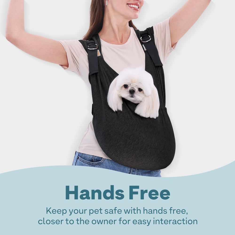 Supet cat front carrier clip demonstrates anti-fall security during trips