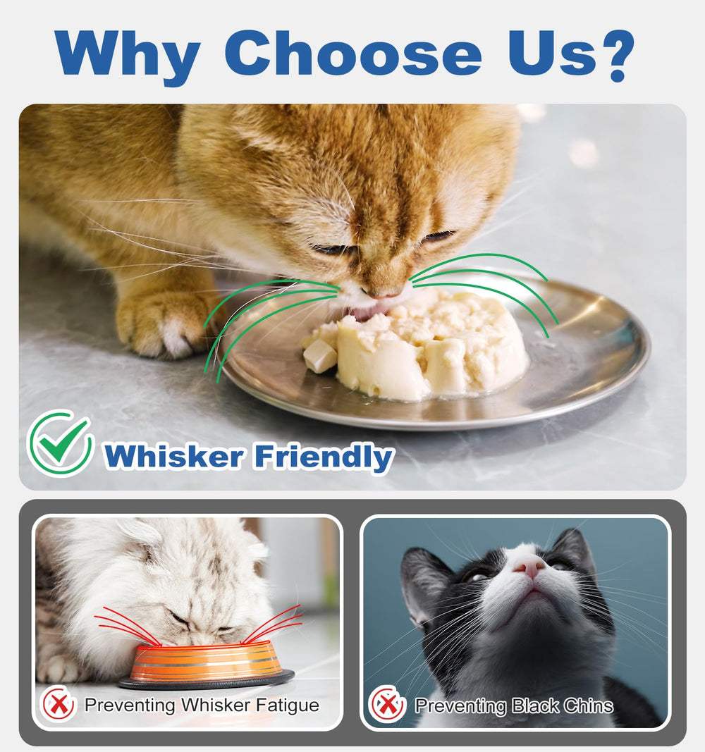 Supet dishwasher-safe cat bowls simplify cleaning after meals.