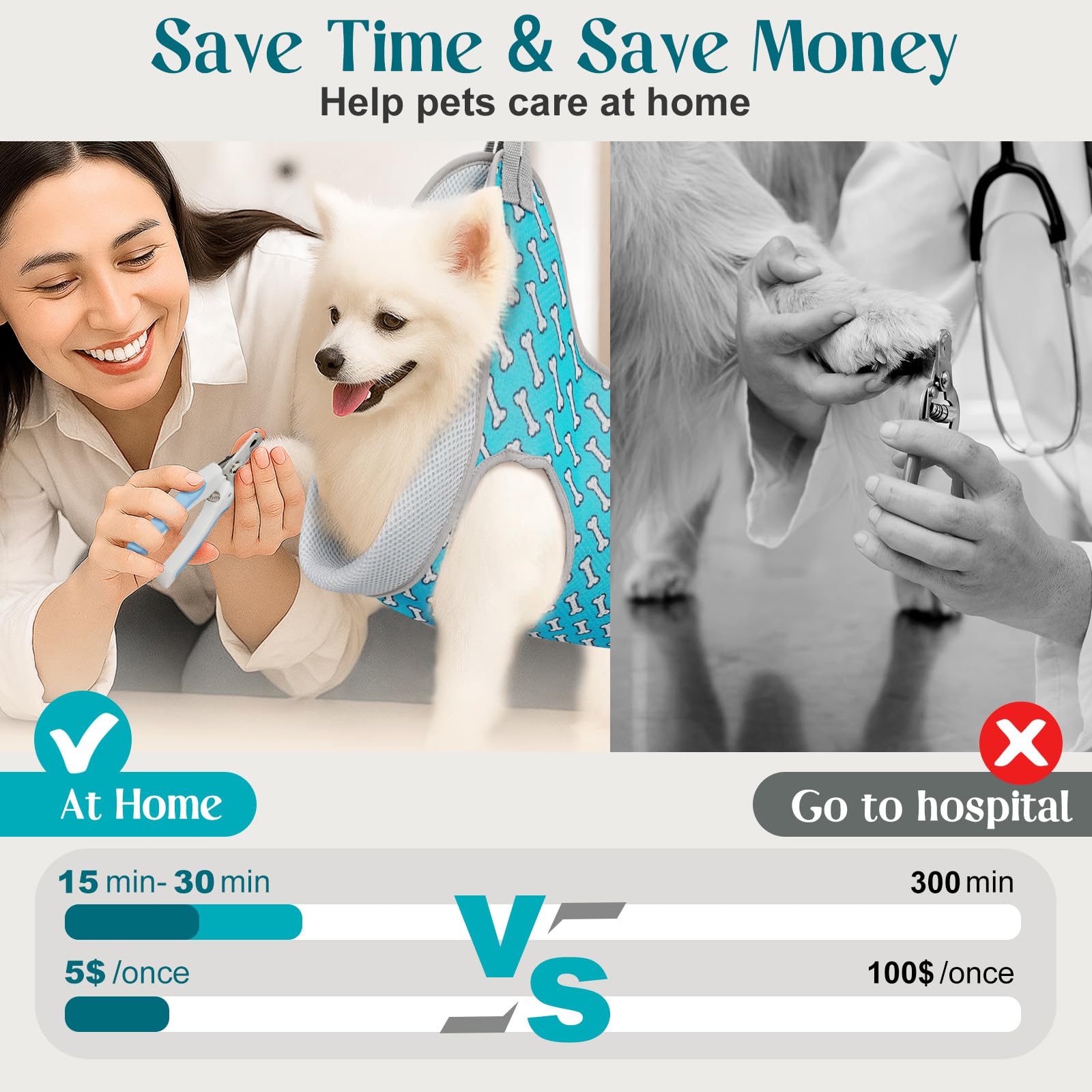 Supet dog hammock carabiner demonstrates secure locking for active pets.