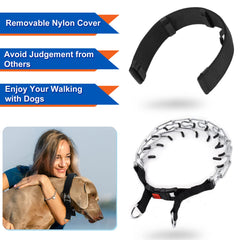 Supet dog prong collar stainless steel construction ensures durability in daily use