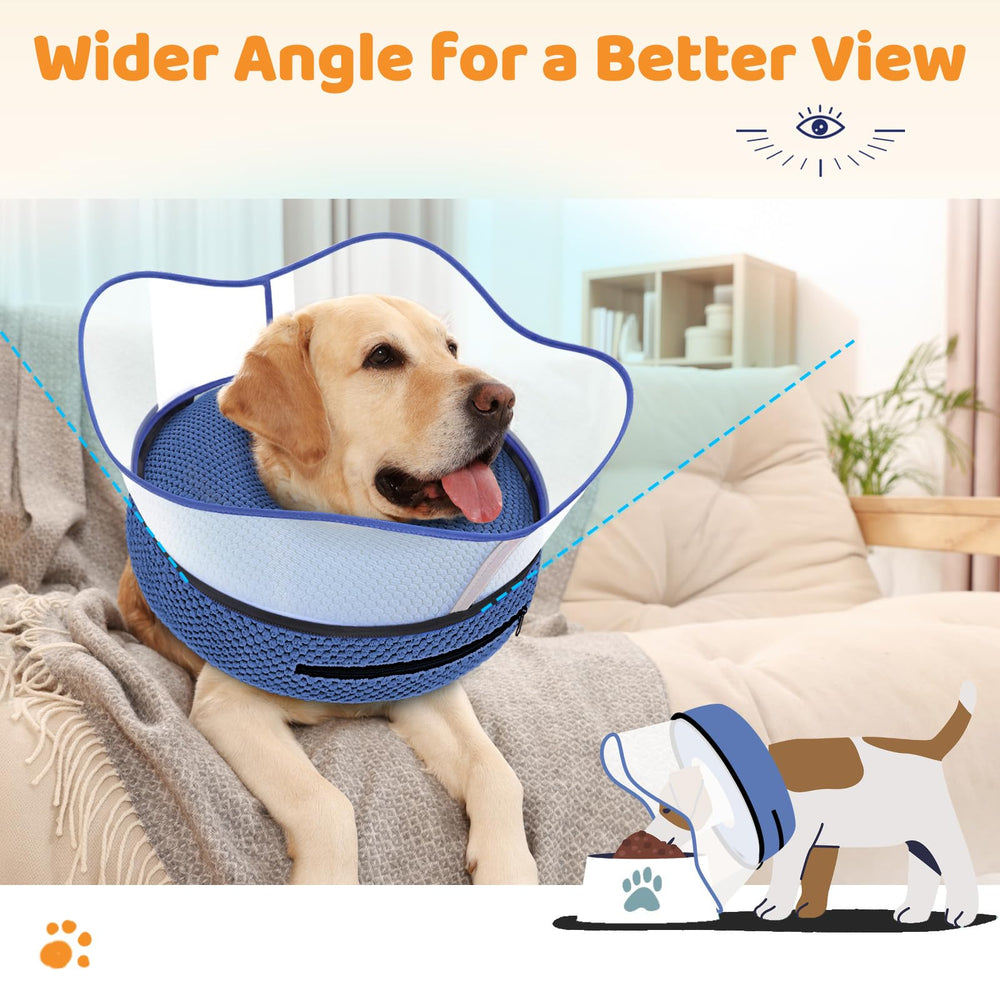 Supet donut collar adjustable strap ensures secure fit across neck sizes.
