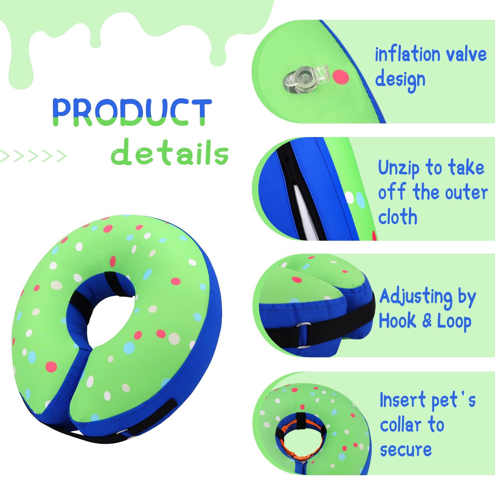 Supet donut collar in dog recovery use case with relaxed, calm dog after surgery