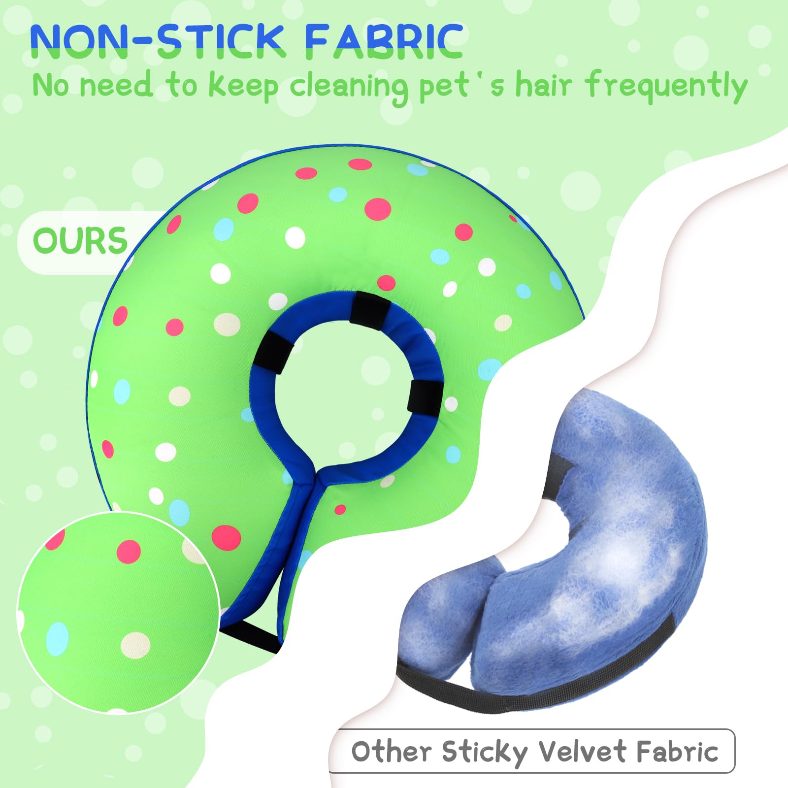 Supet donut collar lightweight design facilitates natural movement and visibility